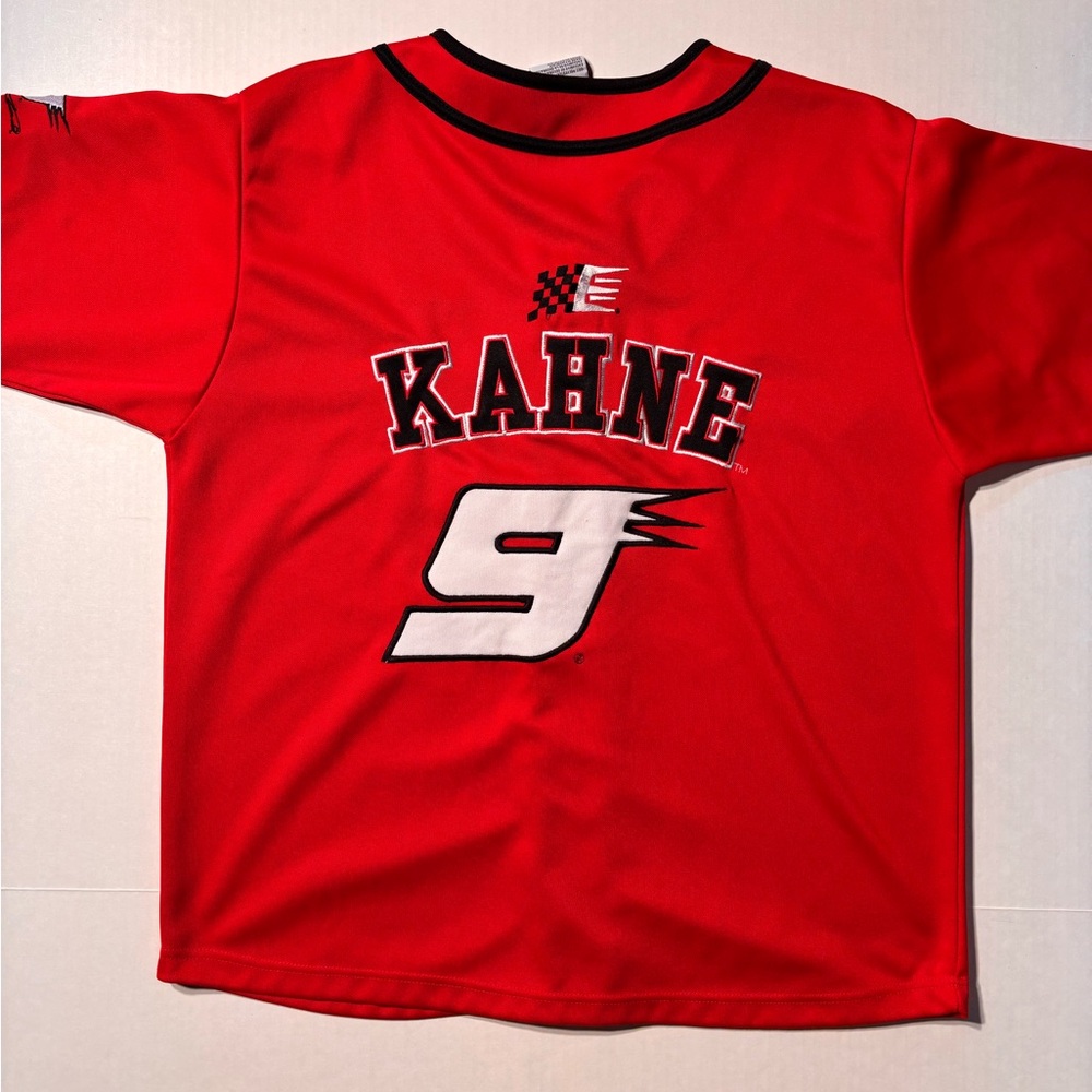 Vtg Nascar Winner’s Circle Kasey Kahne #9 Dodge Racing 90’s Baseball Jersey Sz L
